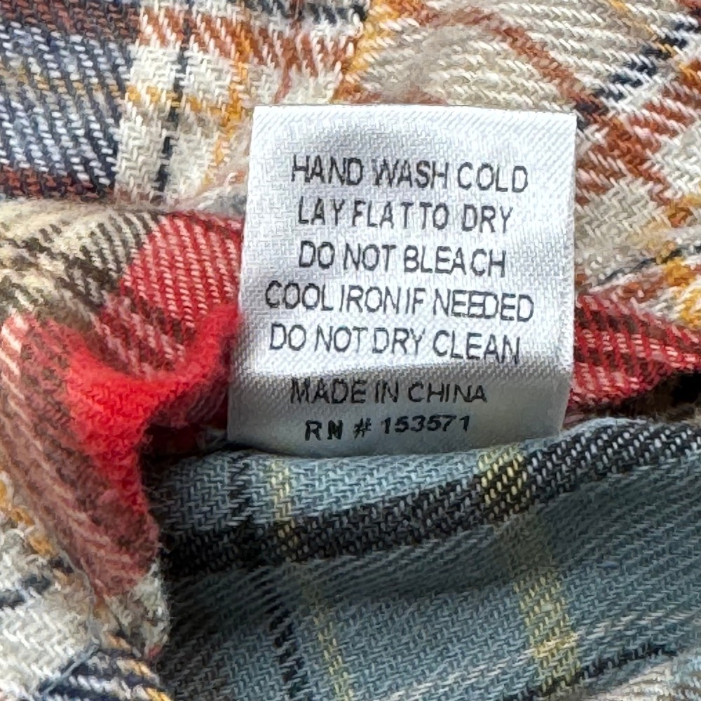 Patchwork Bleached Flannel Plaid Cotton Shirt Fra… - image 6